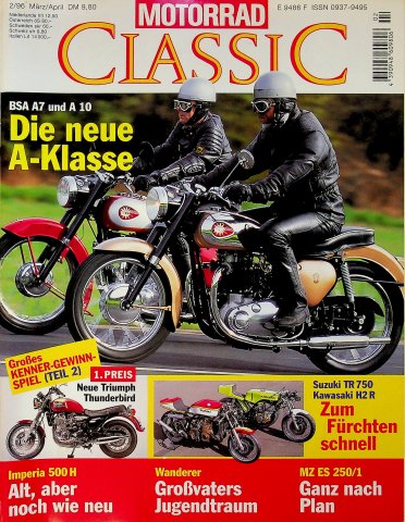 Deckblatt Motorrad Classic (02/1996)